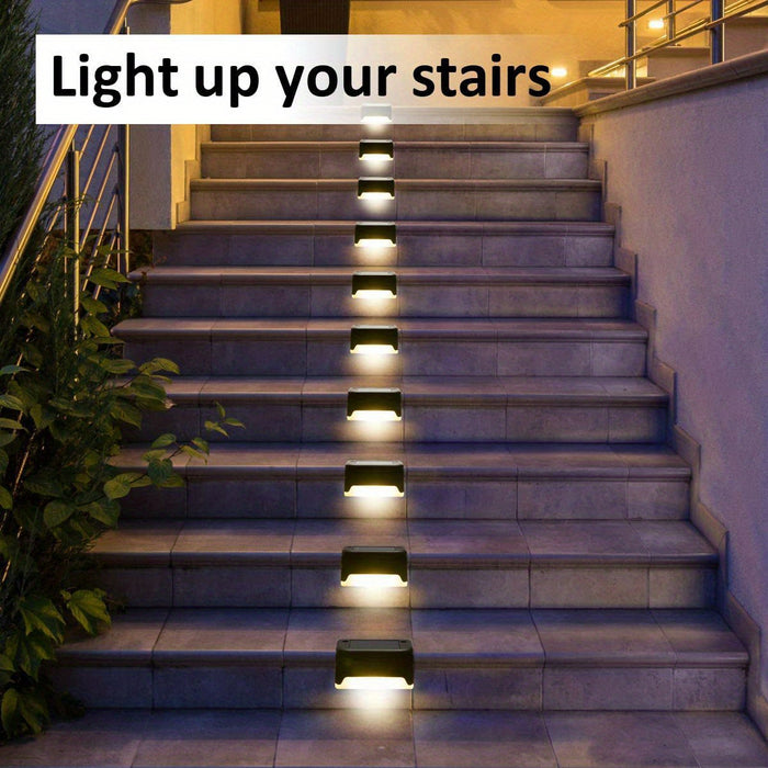 7pcs Waterproof Solar Deck Lights for Outdoor Stairs