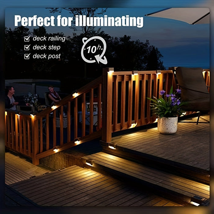 7pcs Waterproof Solar Deck Lights for Outdoor Stairs