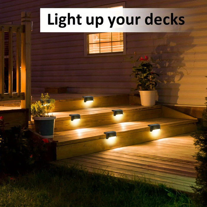 7pcs Waterproof Solar Deck Lights for Outdoor Stairs