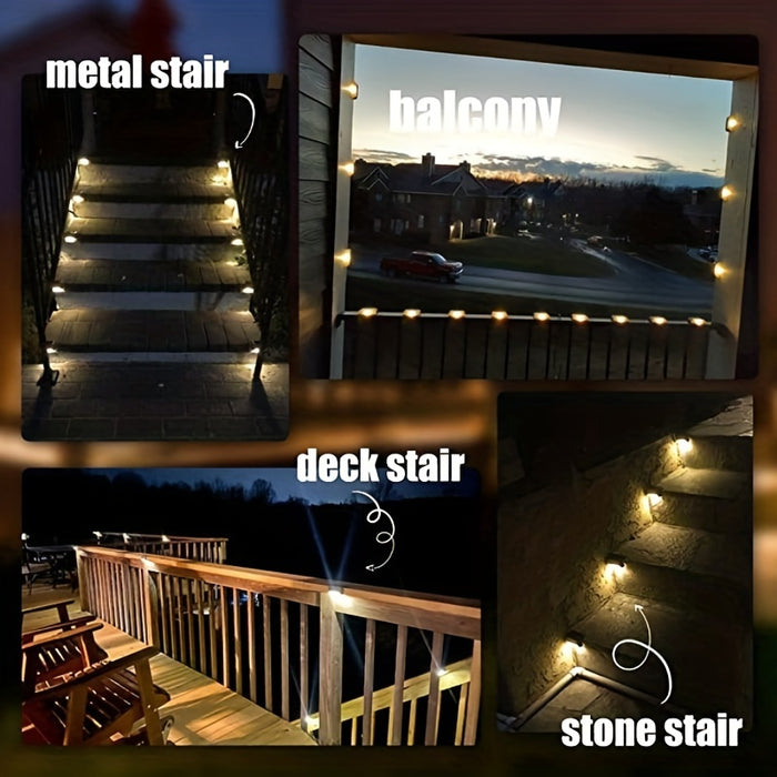 7pcs Waterproof Solar Deck Lights for Outdoor Stairs