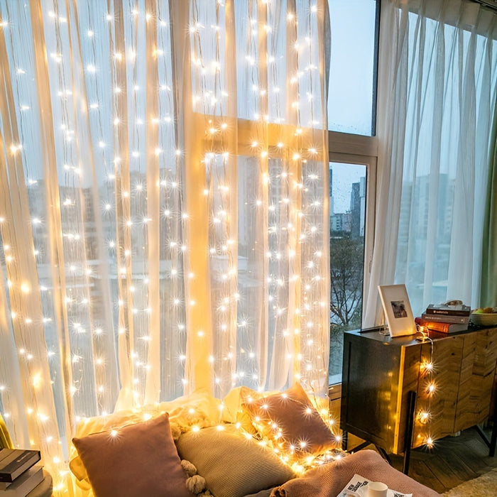 600-LED Curtain String Lights