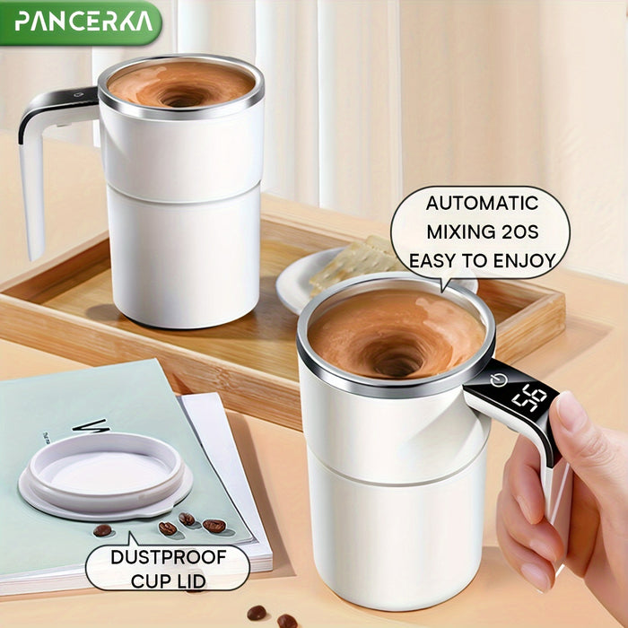 Self-Stirring Coffee Mug with Temperature Display