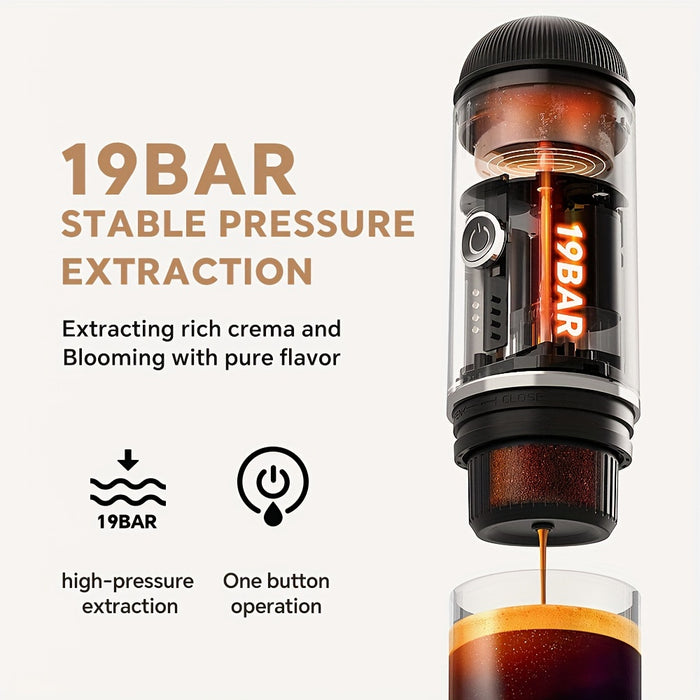 Portable Electric Espresso Machine, Travel 2 In 1 Coffee Maker