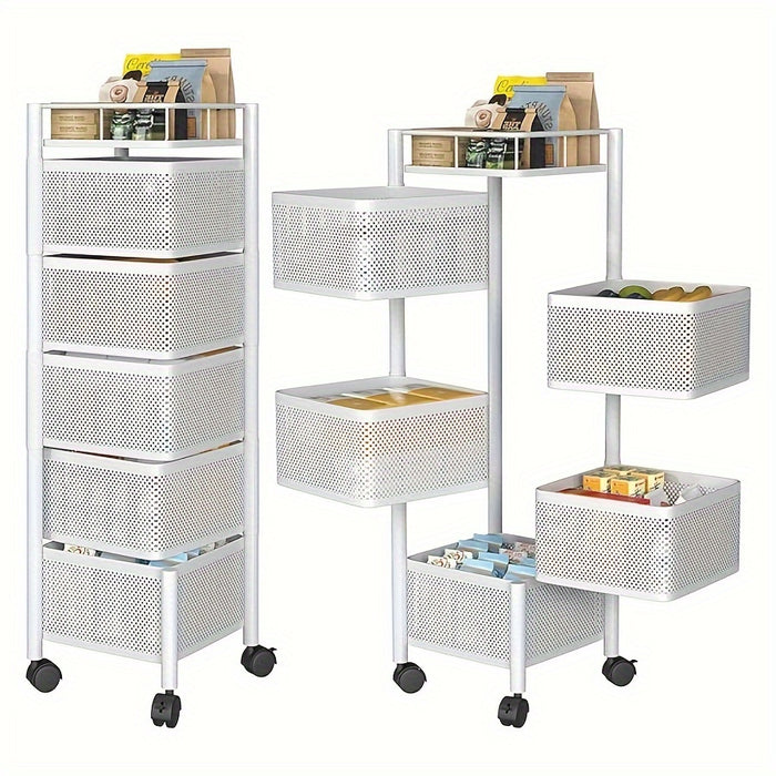 5-Tier Rotating Kitchen Storage Shelf