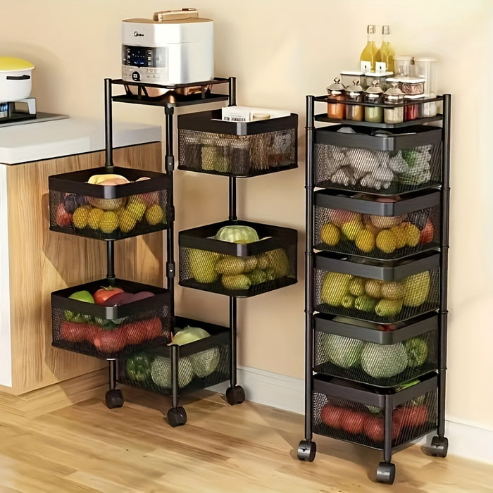 5-Tier Rotating Kitchen Storage Shelf