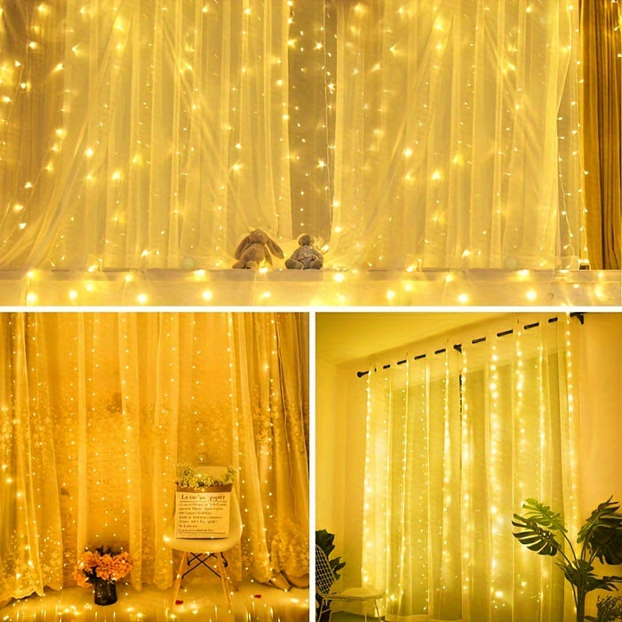 600-LED Curtain String Lights