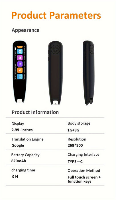 Scanning Reader Pen, OCR Digital Pen Reader