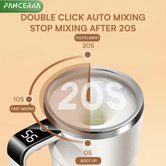 Self-Stirring Coffee Mug with Temperature Display