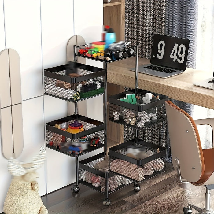 5-Tier Rotating Kitchen Storage Shelf