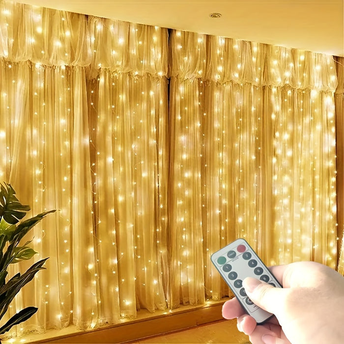 600-LED Curtain String Lights